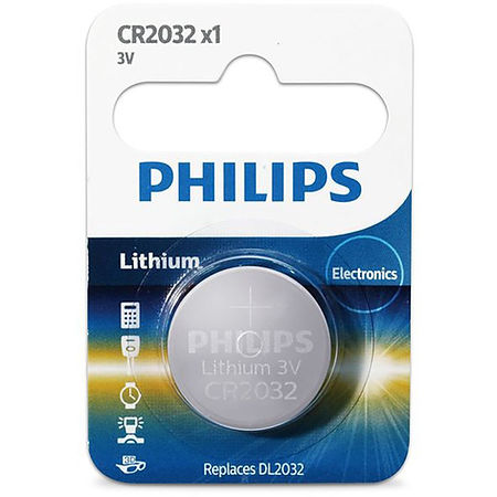 Pilha 3V CR2032 Philips - Unidade