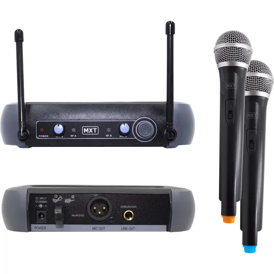 Microfone sem Fio Duplo UHF 202 MXT
