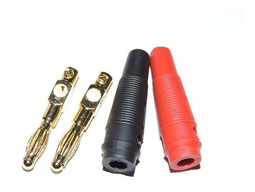 Plug Banana Macho 4mm 20A VM/PT - PAR