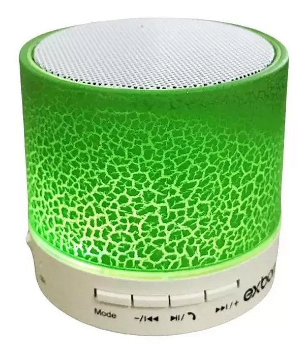 Mini Caixa de Som Bluetooth com Led Colorido Exbom