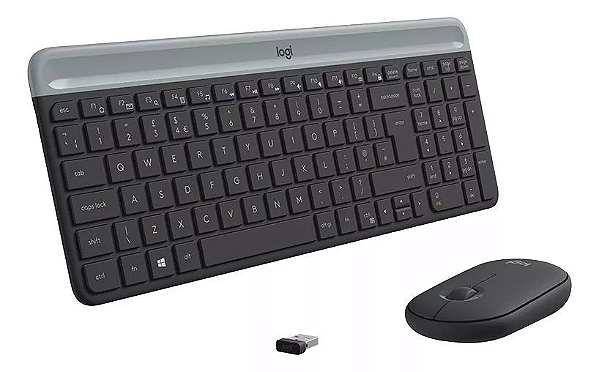 Kit Teclado e Mouse Logitech Slim Combo MK470