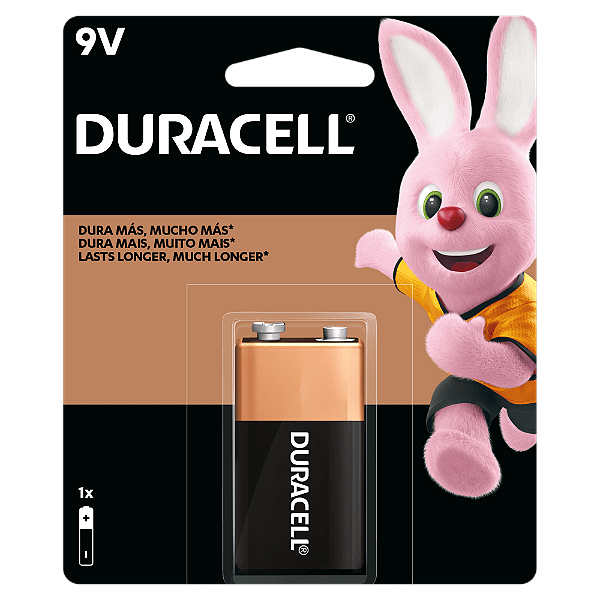 Pilha 9V Duracell Alcalina