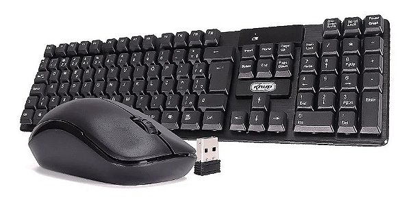 Kit Teclado e Mouse Sem Fio KP-2063 - Knup