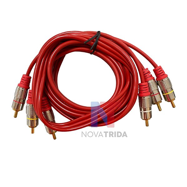Cabo 3 RCA + 3 RCA - 1,8 Metros