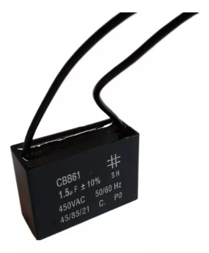 Capacitor 1,5uf x 400V com 2 Fios para Ventilador