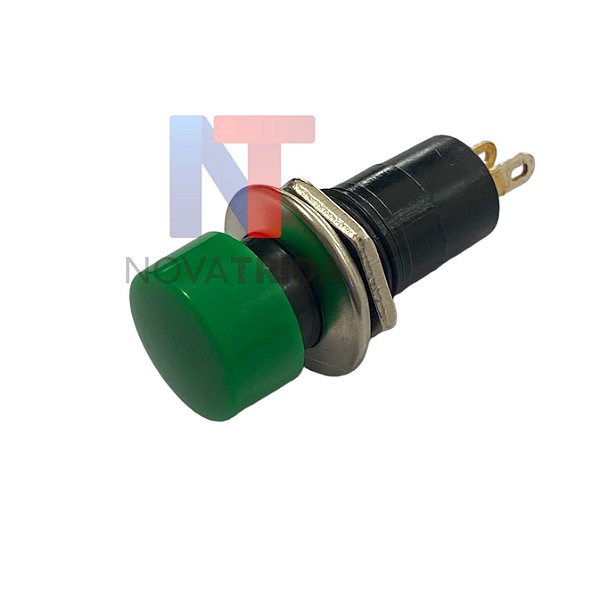 Chave ON/OFF de Plástico e Metal com Trava 2 Polos - Verde