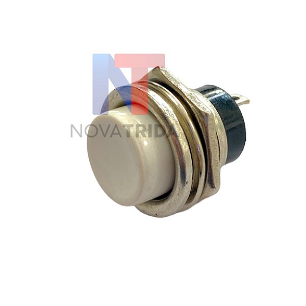 Push Button sem Trava 2 Polos - Branco