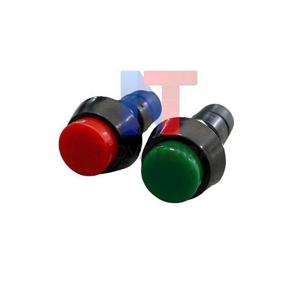 Push Button sem Trava 2 Polos - Vermelho