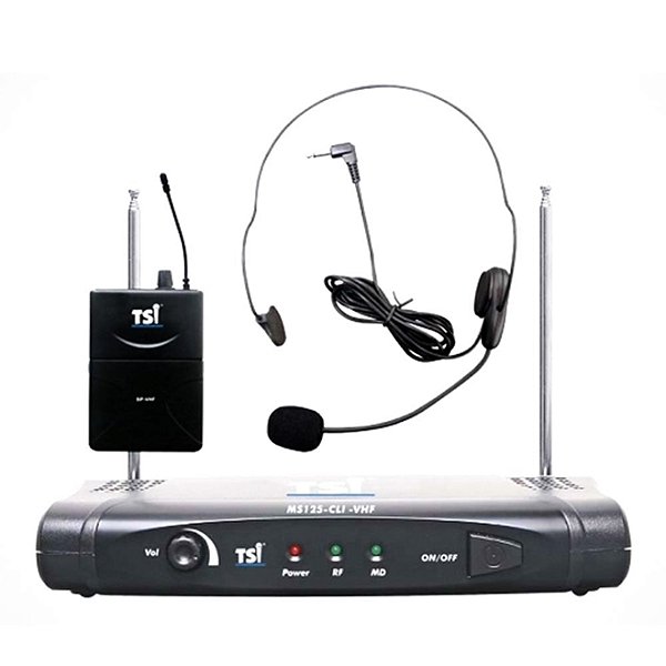 Microfone Sem Fio MS125-CLI VHF - TSI