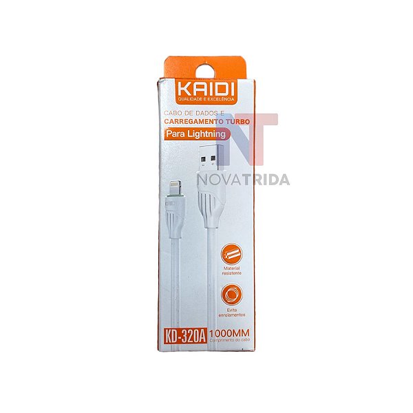 Cabo de Dados USB para Lightning KD-320A Kaidi - 1 Metro