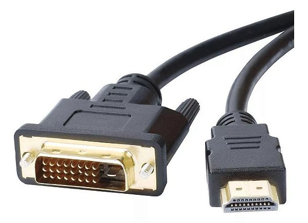Cabo DVI 24+1 + HDMI Macho - Preto - 2 Metros