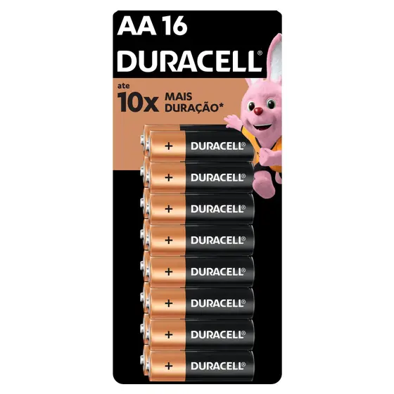 Pilha AA Duracell C/ 16 unidades