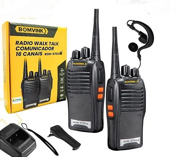 Rádio Comunicador Walk Talk 16 Canais Baofeng BOM-5700