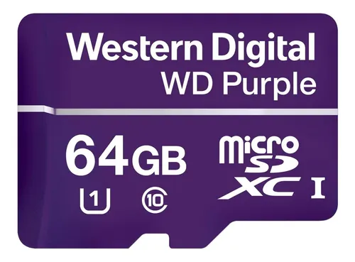 Cartão de Memória WD Purple Micro SD 64GB
