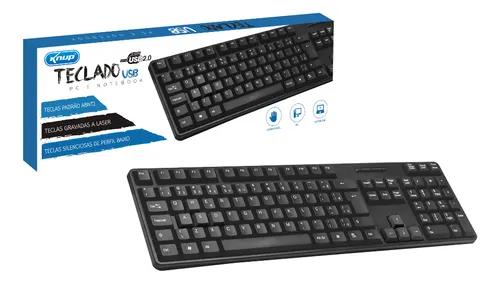 Teclado Com Fio USB Knup KP-2044