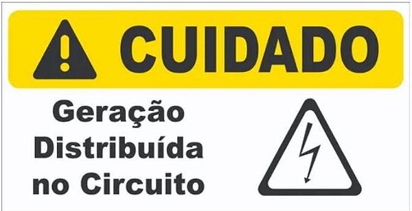 Placa de Advertencia Geração Distribuída