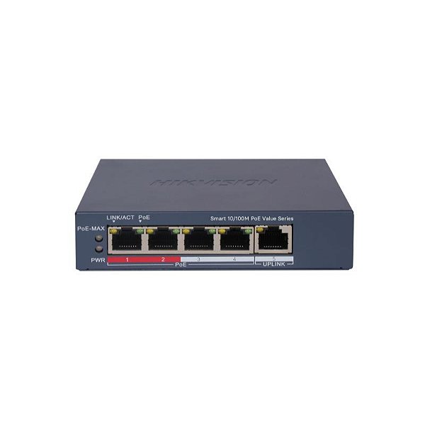 Switch Hikvision 5 Portas Poe Ds-3E0105P-E/M