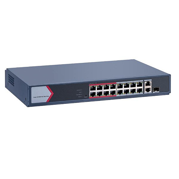Switch Hikvision Gerenciavel Ds-3e1318p-ei/m 16 Portas Poe
