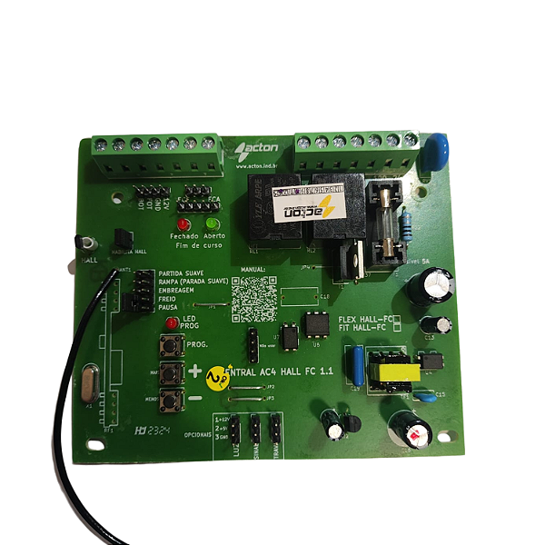 Central Para Portão Eletrônico Acton Ac4 Flex Hall Fc