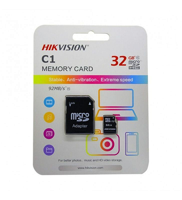 Cartao Memoria 32GB S/Adaptador Classe 10 HS-TF-C1 Hik