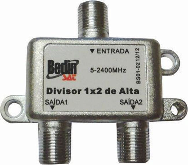 Divisor de satélite  Local 1:2 Alta 5-2400mhz Bedin