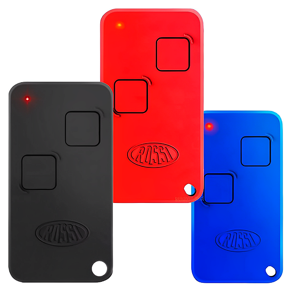 Kit 3x Controle Rossi New Tx Ntx Azul/Vermelho/preto 433mhz
