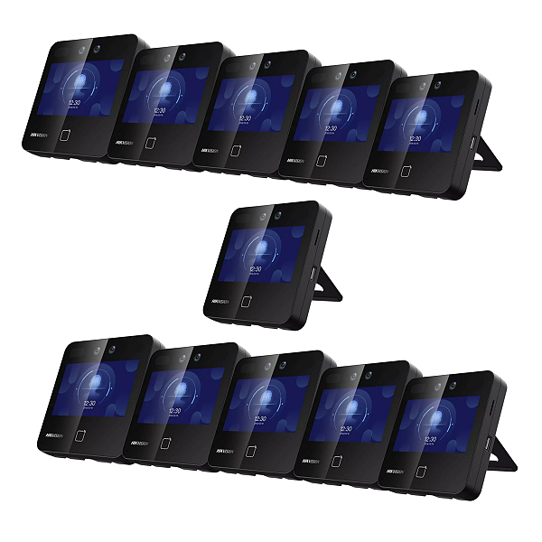kit 11x Terminal de Controle de Acesso Facial DS-K1T343MWX