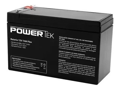 Bateria Segurança Selada 12v Powertek Multilaser