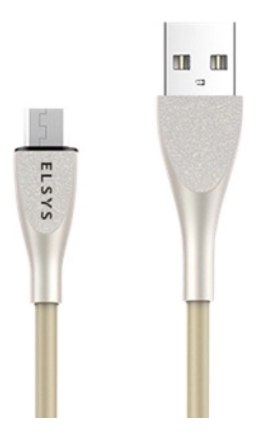 Cabo Celular Micro Usb Android Elsys Carregador Dourado