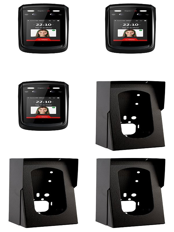 Kit 03 Controlador De Acesso Facial Idfacepro/fp/a Controlid