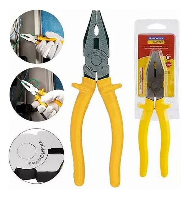 Tramontina 1001108 Alicate Universal 8  1000v Color Amarelo