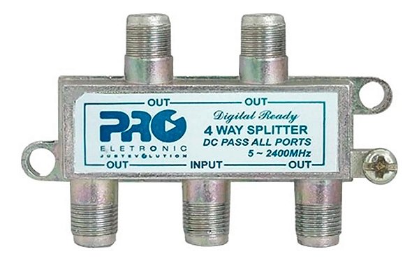 Divisor Satelite/local 1:4 Full 5-2400mhz Dc Pas