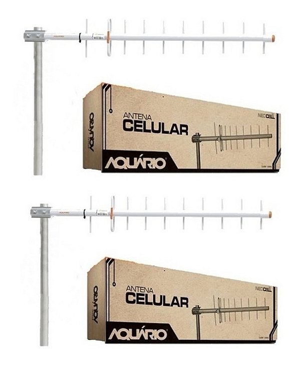 Kit 2 Antenas Celular 20dbi 800mhz Cf-820 Aquário + Brinde