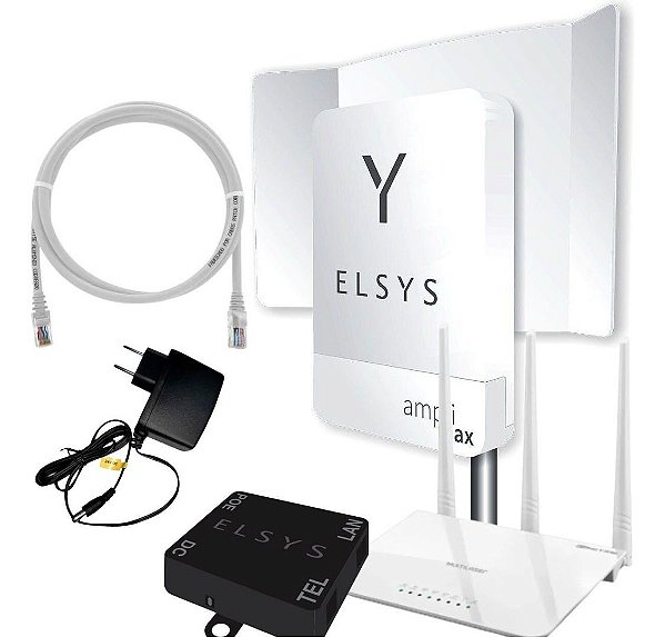 Kit Internet Rural Amplimax Fit 4g + Roteador + Cabo 1m