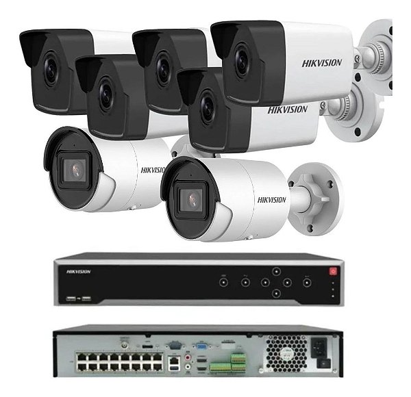 Kit Nvr Ip 32 Canais 5mp Com Câmera Ip 30mt 4mp Acusense