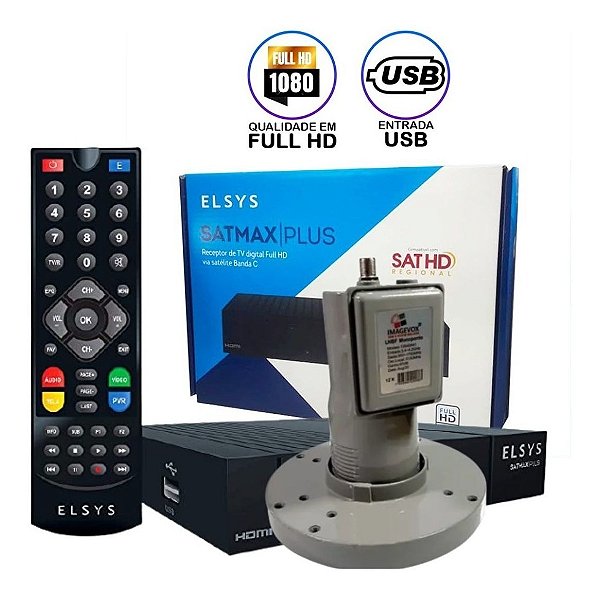 Kit Receptor Satmax Etrs55 Elsys + Lnbf Monoponto