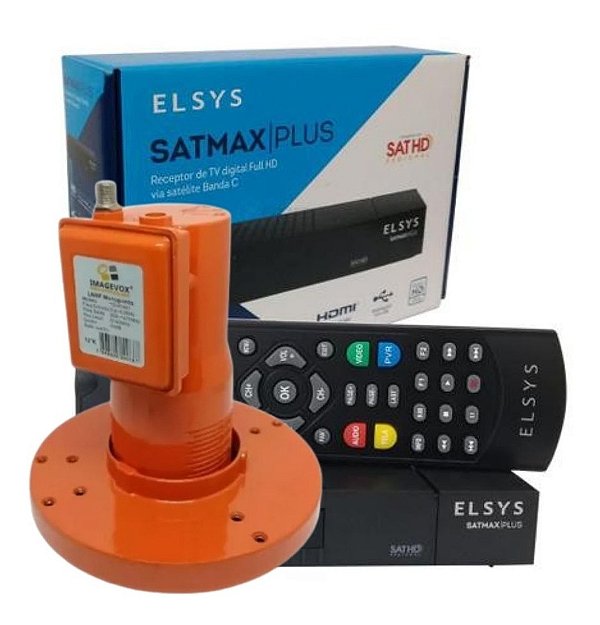 Kit Receptor Satmax Etrs55 Elsys+lnbf Monoponto Banda C E Ku