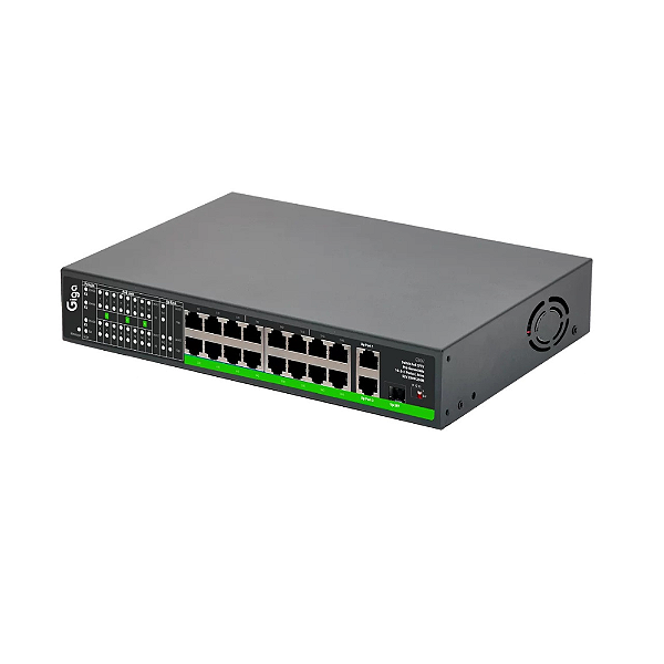 Kit 09 Switchs Poe 16 Portas - 250mt Gs0247