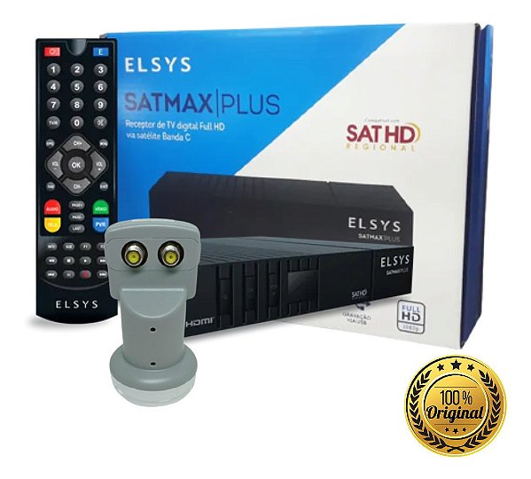 Receptor Digital Banda Ku Satmax Plus + Lnb Duplo Greatek