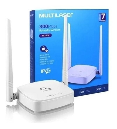 Roteador Interno 300mpbs 2 Antenas 4 Portas Lan Ipv6 Re160v