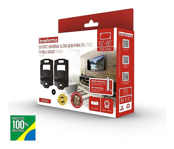 Suporte Tv/fixo Universal Ultra Slim 10 A 85 Sbru859