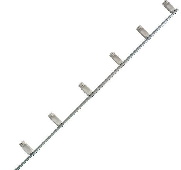 Kit 45 Haste Cerca Eletrica Ferro 90cm 10,5mm 6 Isoladores