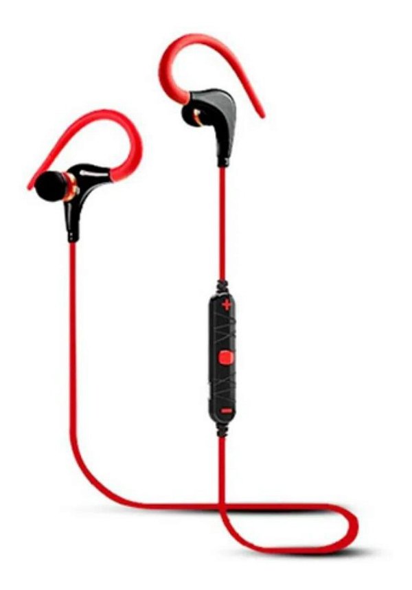 Fone Ouvido Esportivo Bluetooth Elsys Vermelho Original