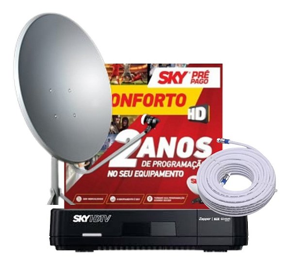 Kit Sky Conforto 5 Anos + Habilitação Grátis