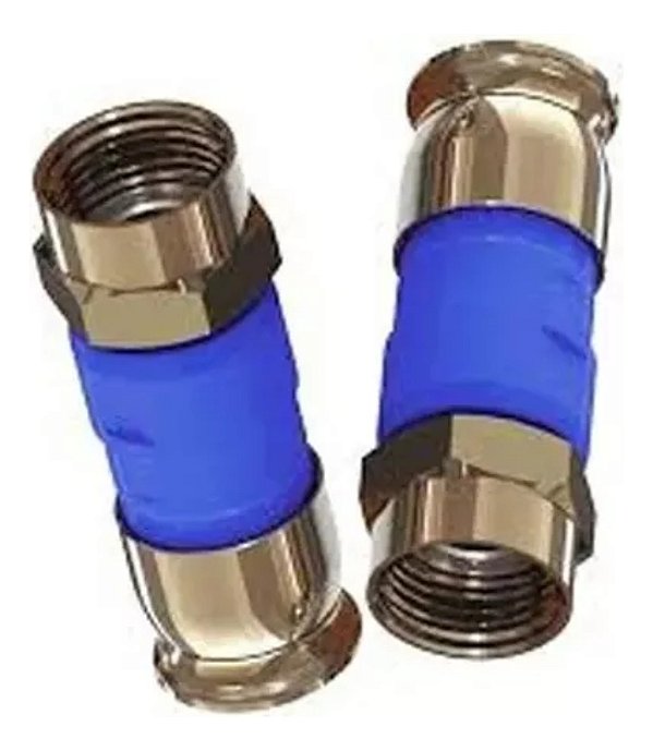 Kit 10 Conector Coaxial F Compressao Rg6