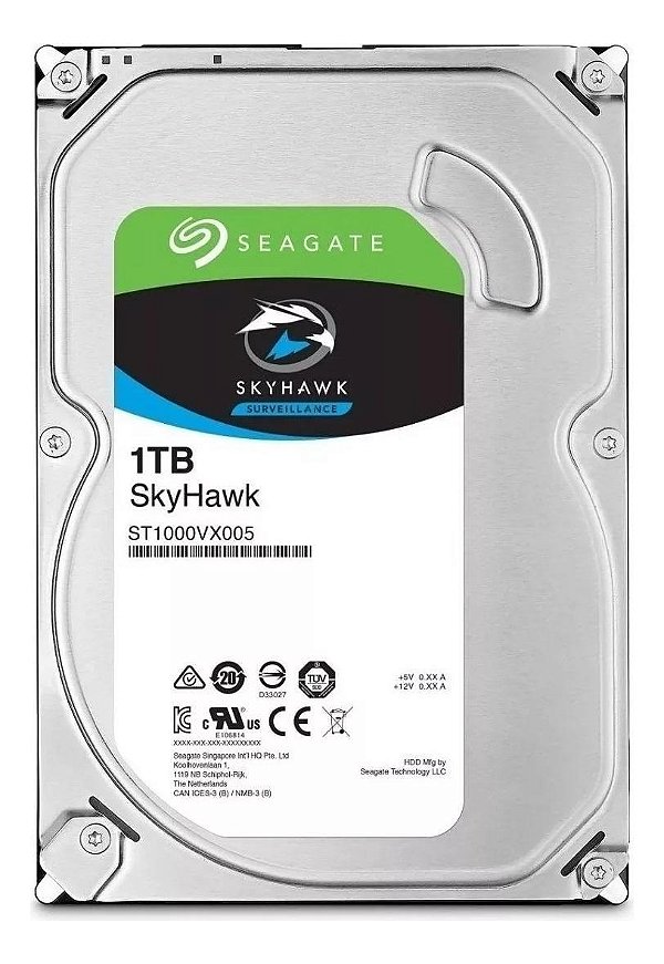 Hd Seagate Skyhawk 1tb 5900rpm 64mb Sata 6.0gb/s St1000vx005