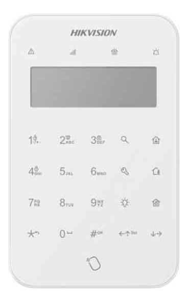 Teclado Hikvision Sem Fio P/ Alarme Lcd E Led Branco