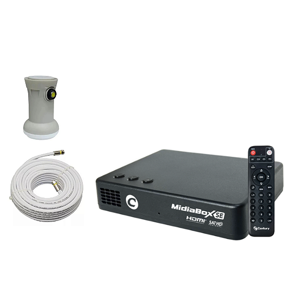 Kit Receptor Digital Banda Ku Full Hd Midiabox Se Century