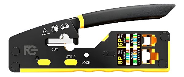 Alicate Crimpador 3 Em 1 Rj45 Crimpa / Decapa / Corta