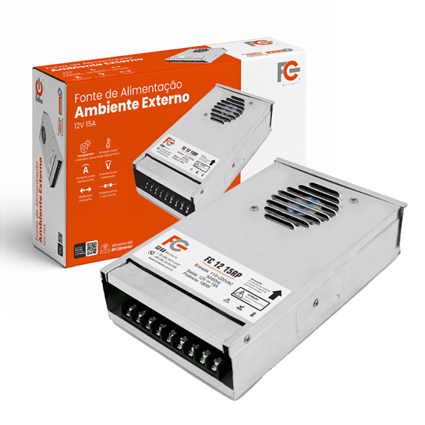 Fonte 15 Amperes Chaveada 12v 220-240biv 120w  Fc1215rp